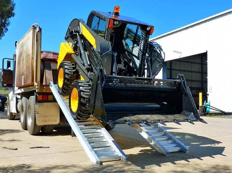 Wheel Loader Ramp Guard Australian-Made Aluminium Loading Ramps & Plant Trailers